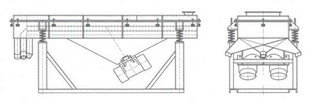 DZSF直線振動篩外形簡圖 DZSF直線振動篩外形簡圖-河南振江機(jī)械